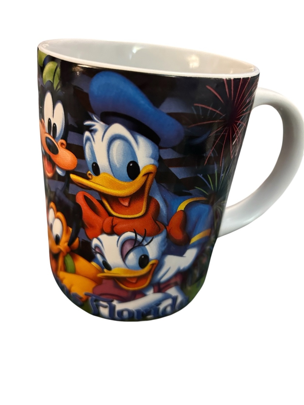 Disney Character Ceramic Coffee Tea Mug - Blue/Multicolor EUC Whimsy Drinkware